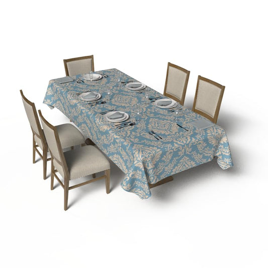 Sophia Tablecloth and Napkins Set - 6 Pieces - Satin Material