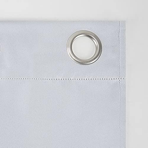 INtex CURTAINS HOUSE Blackout Curtains - Soft Peachy Texture Thermal Insulating Curtains-Silver Steel Grommets Blackout For Living Rooms And Bedrooms - Single Panel 135W X 230L CM Black