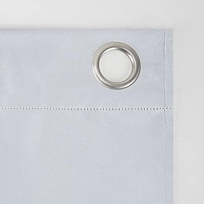 INtex CURTAINS HOUSE Blackout Curtains - Soft Peachy Texture Thermal Insulating Curtains-Silver Steel Grommets Blackout For Living Rooms And Bedrooms - Single Panel 135W X 230L CM Black