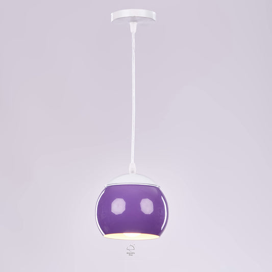 Nagafa Shop, Modern Mauve Bowling Pendant Light, Aluminum 1 Lamp,