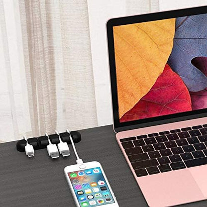 1 Piece Adhesive Silicone Cable Management Winder Earphone Organizer Charging Cords Storage Mouse Wire Holder Clip