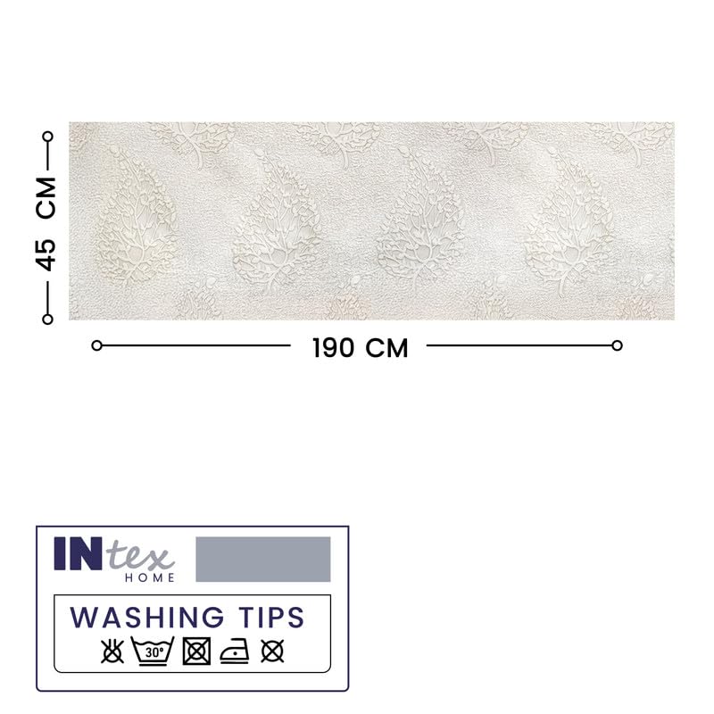 INtex Home Linen Table Runner, DAS Printed Rectangle Design for Reception Kitchen and Living Room Tables, for Dining and Home Décor Enhancements, 1 Pc - 45x140 cm - Caffee Latte