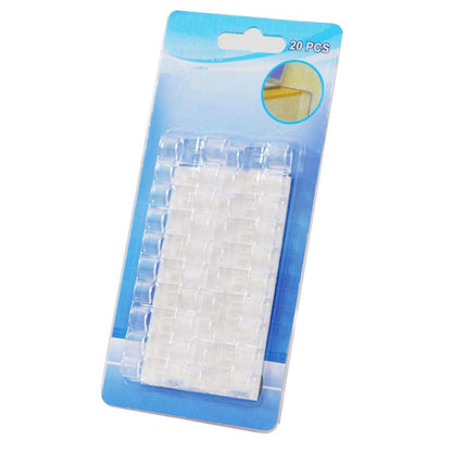 Cable Clips Organizer - 20 pcs - Self-Adhesive Drop Wire Holder Cord Management-Clear