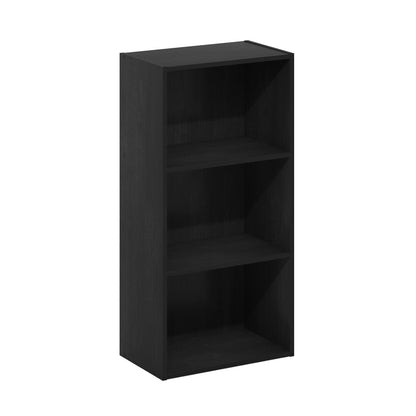 3-Tier Open Shelf Bookcase, Modern Freestanding Bookshelf in Blackwood Finish, Simple and Versatile Storage Organizer for Home, Office, or Living Room Use