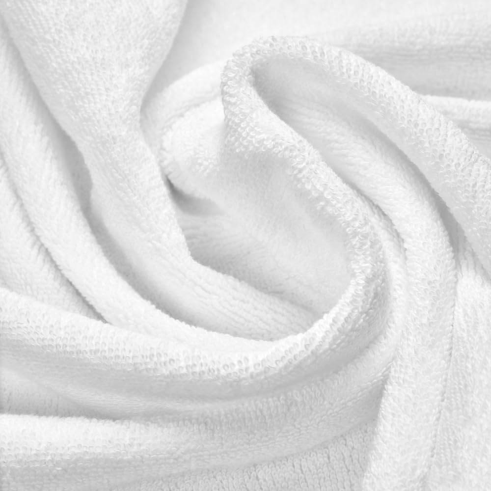 Hotel Cotton Set, White High GSM Soft and Absorbent Cotton, Multiple Size Bathroom Towels for Face, Hand, and Body, Daily Essentials