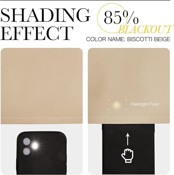 INtex CURTAINS HOUSE Blackout Blinds for Sliding Doors – Thermal Insulated Wide Curtains, Room Darkening, Blind Glass Doors, Two Hanging Options, Modern Design - Cappuccino 150 W x 230 L