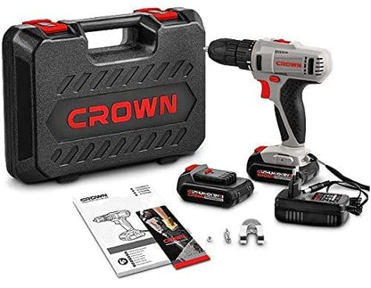 Crown ct21052lh 2 batteries operated drill - 12 volt