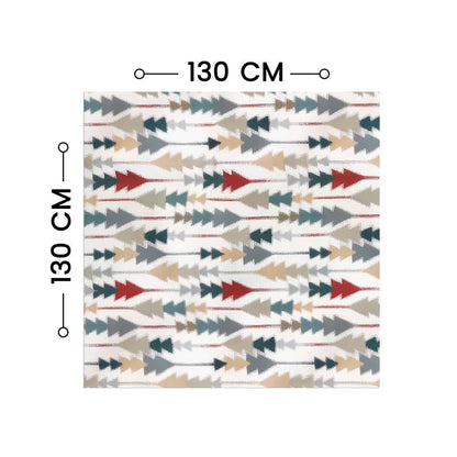 INTEX HOME Sofia Elegance Square Tablecloth – Luxurious Linen Velvet – Kitchen & Living Room Tables – For Ramadan & Events – Multiple Sizes Available – 1 Pc -130x130 cm - Multicolour