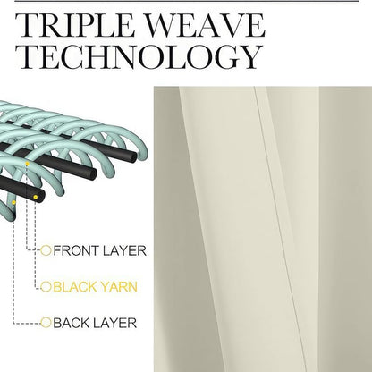 INtex CURTAINS HOUSE Blackout Blinds for Sliding Doors – Thermal Insulated Wide Curtains, Room Darkening, Blind Glass Doors, Two Hanging Options, Modern Design - Cappuccino 150 W x 230 L