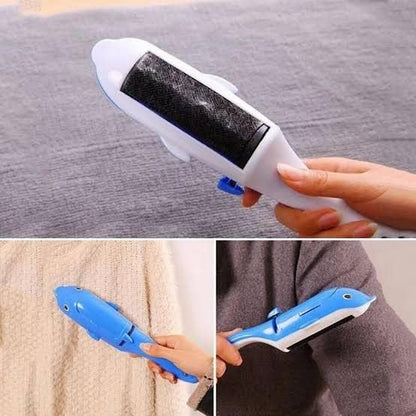 Pet Hair Remover - Lint Roller with Self-Cleaning Base - Reusable Dolphin Lint-Spout - Animal Hair Removal Tool for Furniture, Couch, Carpets, Clothes