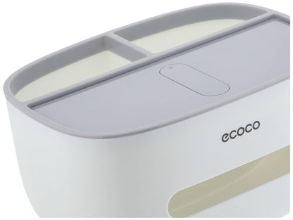 ECOCO Minimalistic Pink Alloy Steel Rectangular Facial Tissue Holder