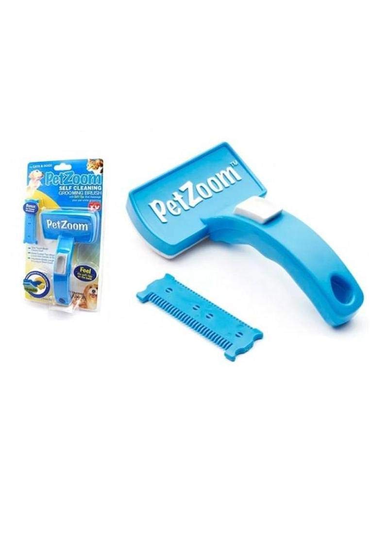 PetZoom Cats and Dogs Grooming Supply Pet Brushes and Combs in Blue