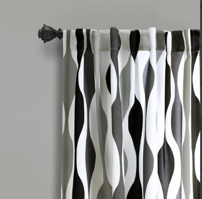 Light Filtering Window Curtain with Back Tab Design, Linen Velvet Fabric - 1 Piece