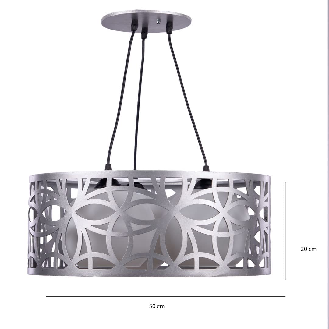 Chandelier Modern Net Wood Silver-WNS450