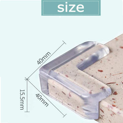 20-Pieces Safety Corner Protectors Guards for Baby Proofing, Soft Edge Cushion for Furniture, Easy to Install, Transparent, 4 x 4 x 1.5 cm