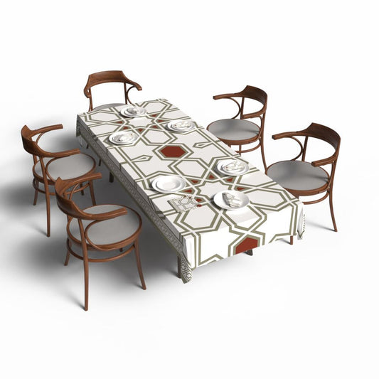 Satin Tablecloth and Napkins Set, High-Quality Satin, 1 Tablecloth and 6 Napkins, Smooth and Silky, Perfect for Dining Tables and Events