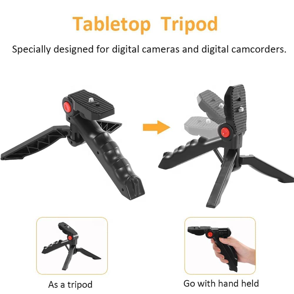 CROWNVIZ Camera Video Recording Vlogging Kit for Video Making, Mic, Mini Tripod Stand, LED Light & Phone Holder Clip for Making Videos Podcasting
