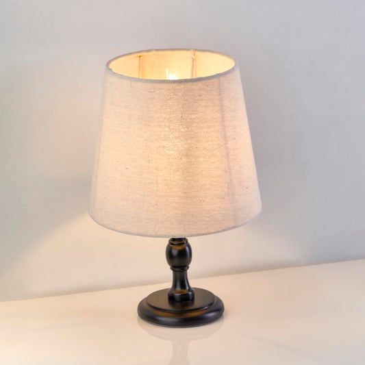 نجفة شوب أباجورة دانا, إضاءة ديكور أنيقة من خشب الزان وقماش كتاني من اجود الخامات – مناسبة لغرف النوم والمعيشة موديلTB64-BK-WH