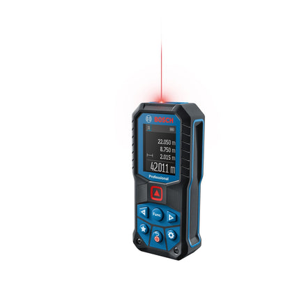 Bosch professional laser measure glm 50-22 (range: up to 50m, robust, ip65, 1.5 mm*, 2x aa batteries, hand strap, pouch)