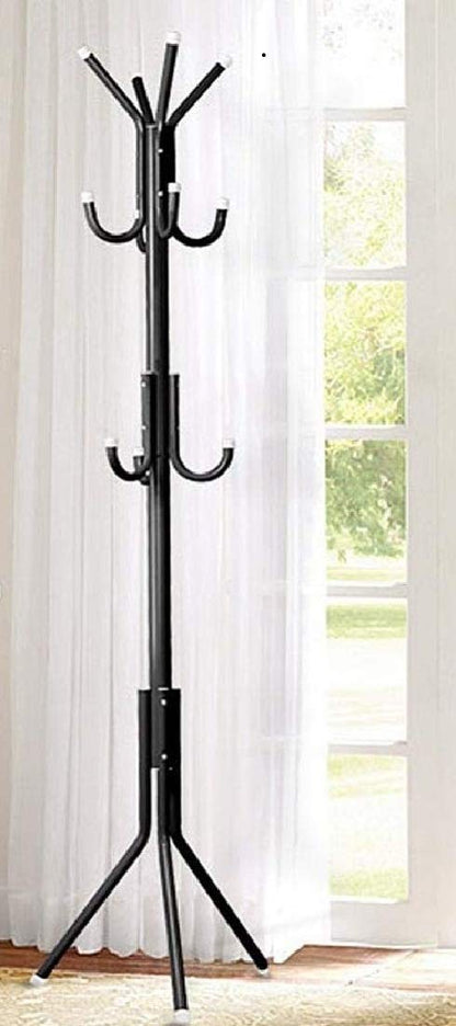 Metal Coat Rack/hanger 02, Free Standing, Coat/Hat hanger 02 for Handbags, Hat, Umbrella, Clothes Tree Coat hanger 02 Holder Stand Black
