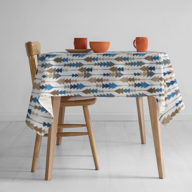 INTEX HOME Sofia Elegance Square Tablecloth – Luxurious Linen Velvet – Kitchen & Living Room Tables – For Ramadan & Events – Multiple Sizes Available – 1 Pc -130x130 cm - Multicolour