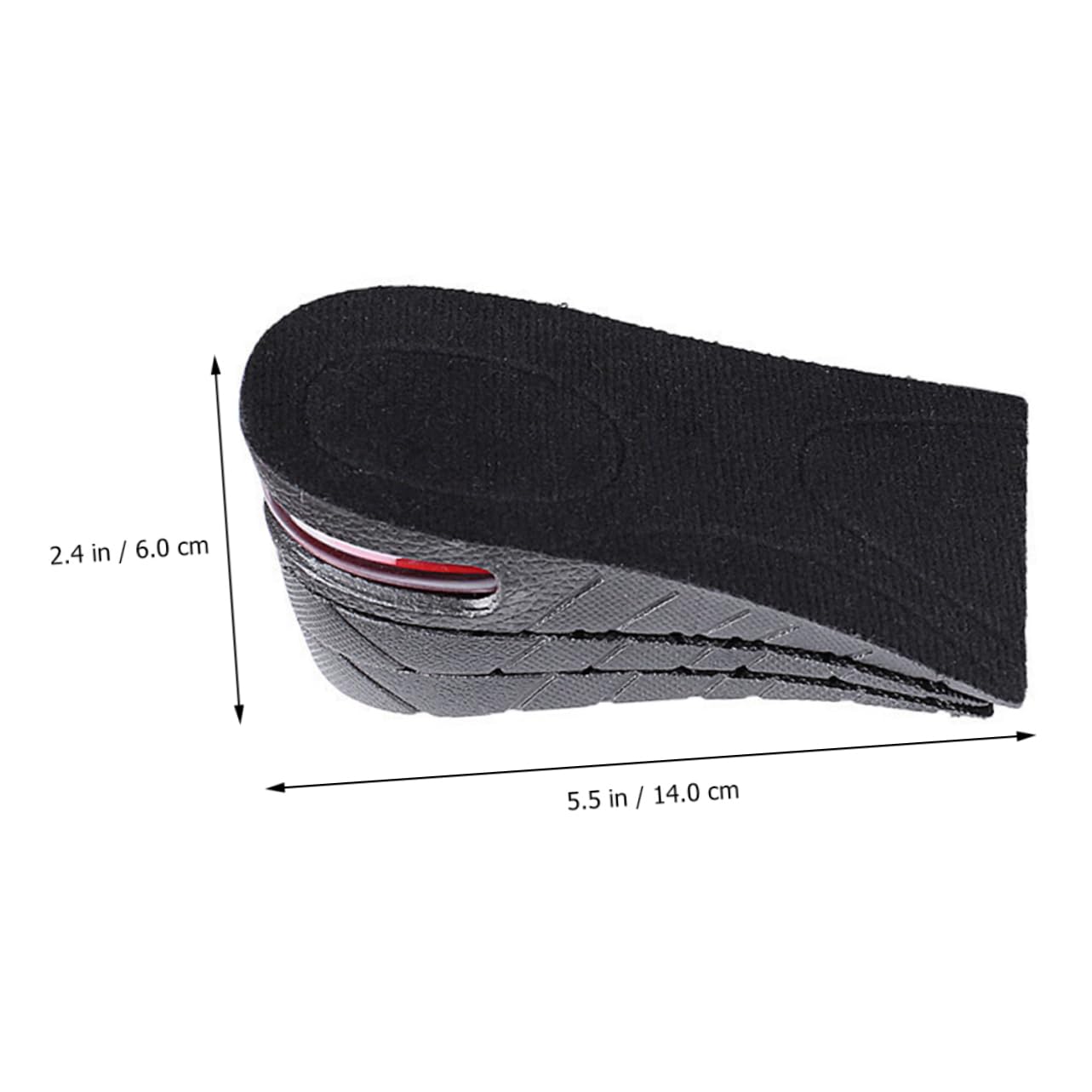 FOMIYES 2 Pairs Inner Booster Pad Height Increasing Insoles Height Increase Elevator Heel Cushion Insole Increased Insole Invisible Height Insole Velvet Adjustable Men and Women Insert