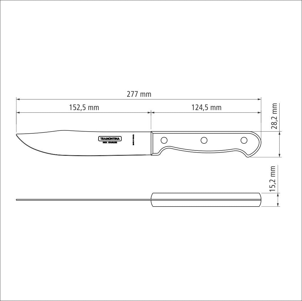 Kitchen Knife with Polywood Handle, 6-Inch Stainless Steel Blade, Durable Ergonomic Grip, Premium Red Finish, Ideal for Precise Cutting and Chopping