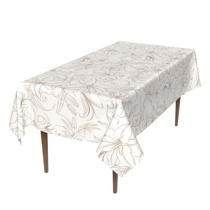Jia Waterproof Tablecloth, a Spillproof Rectangular Table Cover made from Durable Polyester Fabric, 140x300 cm, a Stain-Resistant Protector for Kitchen, Dining, or Outdoor Party Use