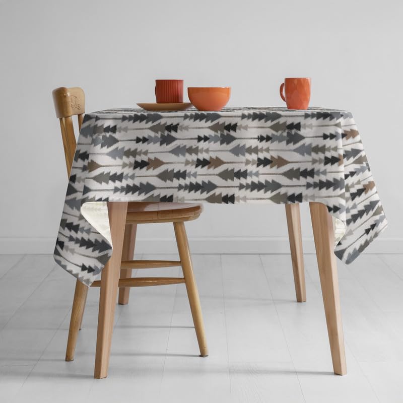 INTEX HOME Sofia Elegance Square Tablecloth – Luxurious Linen Velvet – Kitchen & Living Room Tables – For Ramadan & Events – Multiple Sizes Available – 1 Pc -130x130 cm - Multicolour