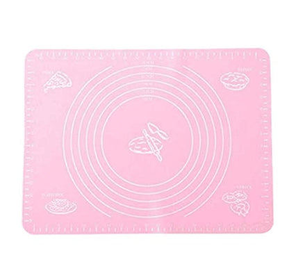 Silicone Knead Flour Dough Non-stick Pastry Fondant Cake Cooking Baking Oven Mat Placement Pad-Pink