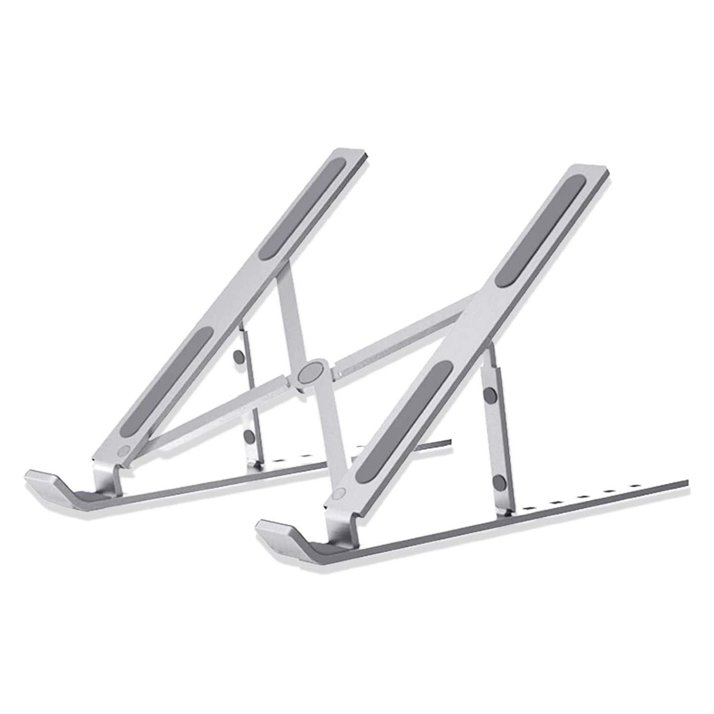 Yaqoot Adjustable Aluminum Laptop Stand - Foldable Riser for 7-15.6 Inch Tablets and Notebooks - Portable Holder