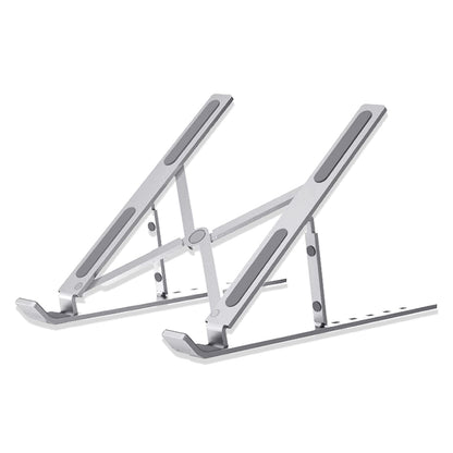 Yaqoot Adjustable Aluminum Laptop Stand - Foldable Riser for 7-15.6 Inch Tablets and Notebooks - Portable Holder