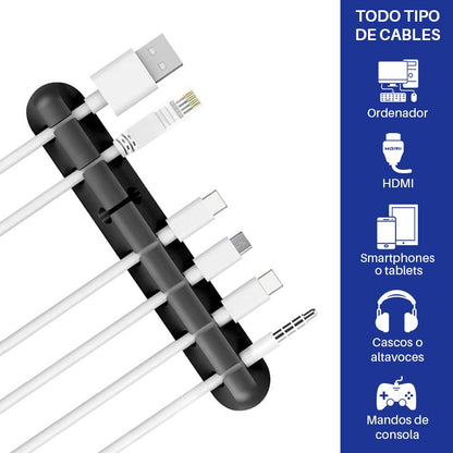 Todotumovil Silicone Cable Organizer Cable Holder for Mouse Keyboard and Headphones with Flexible USB (for 7 Cables) –