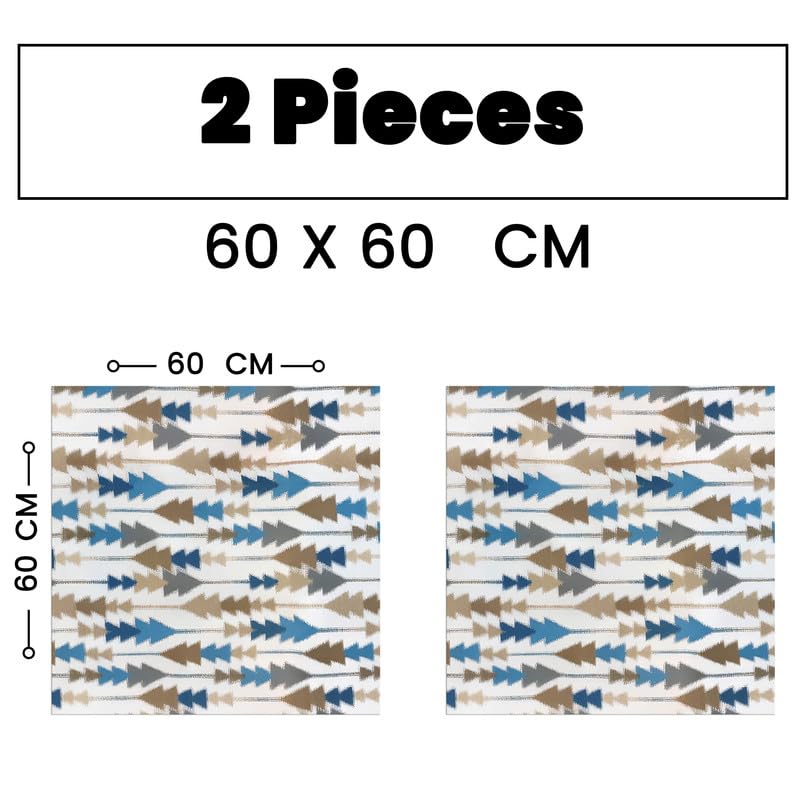 INTEX HOME Sofia Elegance Square Tablecloth – Luxurious Linen Velvet – Kitchen & Living Room Tables – For Ramadan & Events – Multiple Sizes Available – 1 Pc -130x130 cm - Multicolour