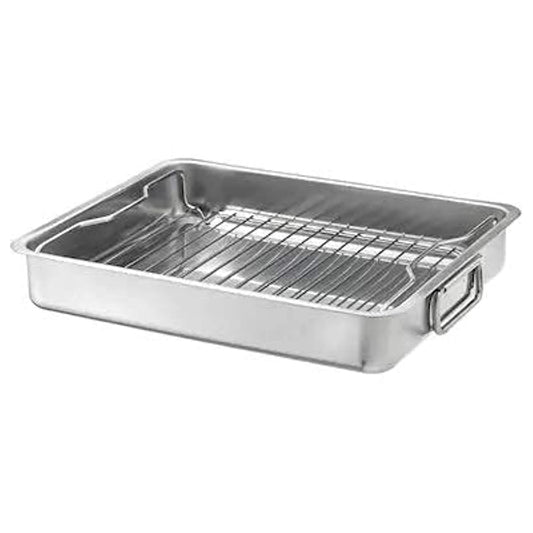 Ikea Stainless Steel Roasting Tin with Grill Rack (40 x 30cm)