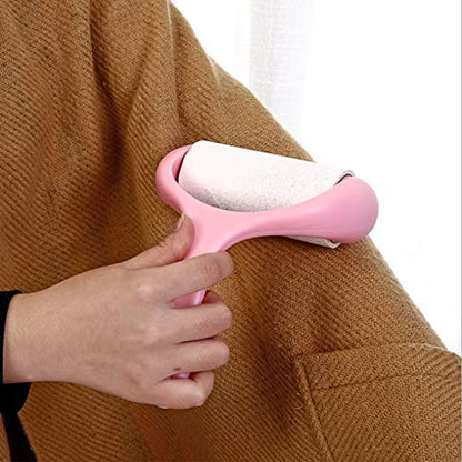 Lint Rollers & Brushes - Adhesive Tape Sticky Clothes Lint Roller Brush Dust Dirt Fluff Remover For Clothes Pet Hair Dust Carpet Dust Removal Brush (1 roll sticky paper)