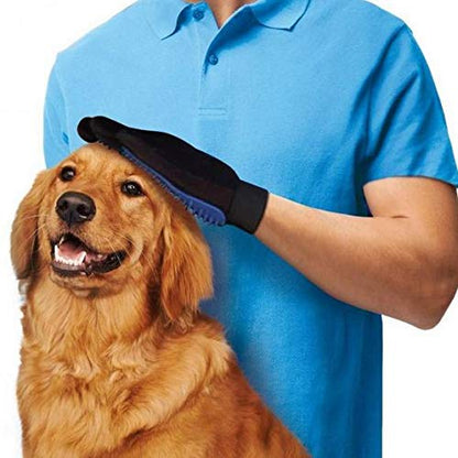 True touch cat dog beauty massage comb hair removal brush sticky hair - Blue