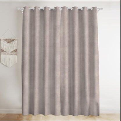Natural Linen Curtains & Drapes with Steel Grommets, providing Semi-Sheer privacy and Light Filtering for Bedroom-Living Room. 2 Pieces