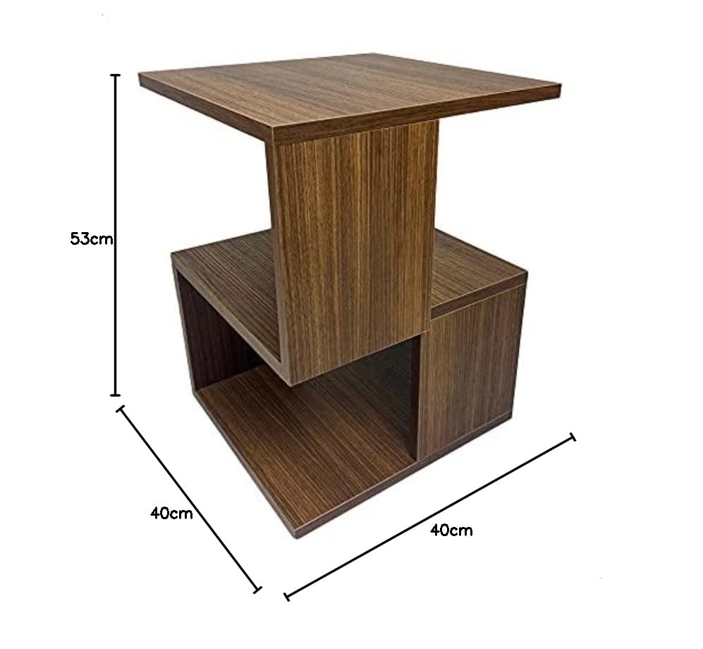 Bed Side Table in Brown, Simple Nightstand with Storage, Compact End Table for Bedroom, minimalist Bedside Cabinet with ClassicWood Finish, FunctionaLFurniture