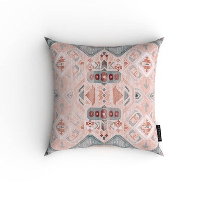 Bohos 5 Velvet Cushion Cover, a plush multicolor decorative pillow with an intricate bohemian design, 40x40 cm, adds a luxurious feel and a touch of artistic, eclectic style to your sofa