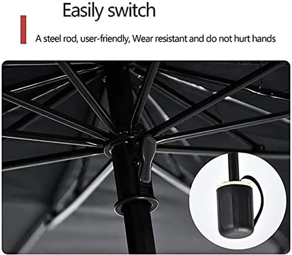 Car Umbrella Sun Shade Cover, Foldable Sun Shades Car for Windshield Parasol to Keep Your Vehicle Cool and Damage Free, Block Heat UV Rays Sun Visor Protector, Easy to Use (57 * 31 Inch)