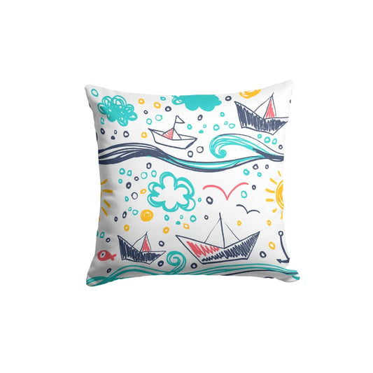 Canvas Molly Cushion Cover, a vibrant and durable decorative throw pillow featuring a cheerful multi-color pattern, 40x40 cm, a perfect home decor accent for brightening up any living space