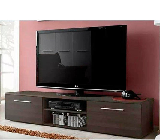 Sila Chipboard Spanish Melamine TV Unit, Brown, L160 x W30 x H 40 cm, Modern Entertainment Center and Media Console with Storage, Sleek Design for Living Room Furniture