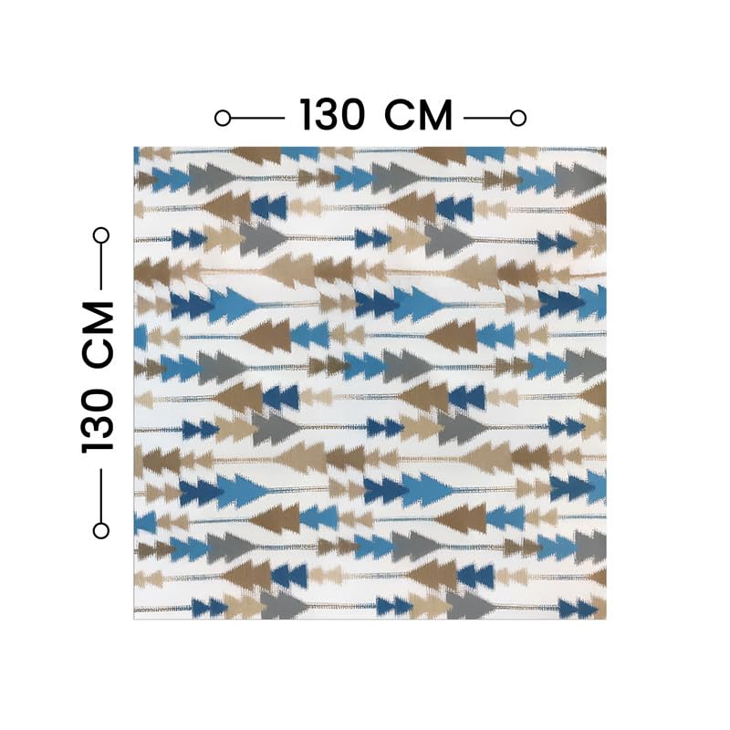 INTEX HOME Sofia Elegance Square Tablecloth – Luxurious Linen Velvet – Kitchen & Living Room Tables – For Ramadan & Events – Multiple Sizes Available – 1 Pc -130x130 cm - Multicolour