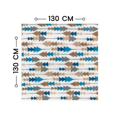 INTEX HOME Sofia Elegance Square Tablecloth – Luxurious Linen Velvet – Kitchen & Living Room Tables – For Ramadan & Events – Multiple Sizes Available – 1 Pc -130x130 cm - Multicolour