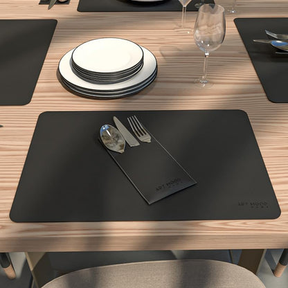 Leather Cover Holder - Set of 4 Cover Holders Durable for Dinner Plate, Dining Table