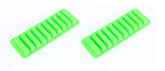 2 Pieces Ice Cube Trays Food Grade Silicone (Green+Green)