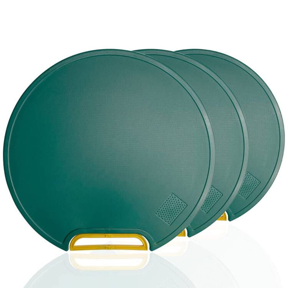 Plastic Cutting Boards for Kitchen - 3 Piece Chopping Board Set w/Easy Grip Handles