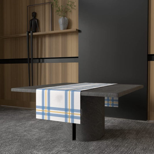 Ray Canvas Table Runner, a Durable Multicolor 35x140 cm Decorative Centerpiece with a Vibrant, Sun-Inspired Abstract Pattern, perfect for adding a Burst of Energy to a Dining Room