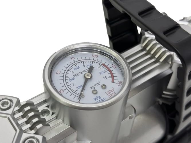 tyre inflator air compressor KAP12-150 2 pistons 45l/m 150 watt cars, bicycle, balls with led flash light